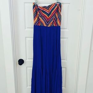 Blue Door Boutique Rainbow Strapless Dress
